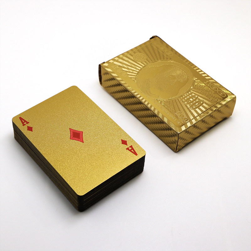 Magic Poker Game NFC RFID Chip Custom Printed Gold Plastic PVC Playing Cards