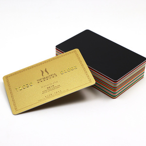 Metallic Golden Embossed PVC Plastic VIP Member Customized Business Cards