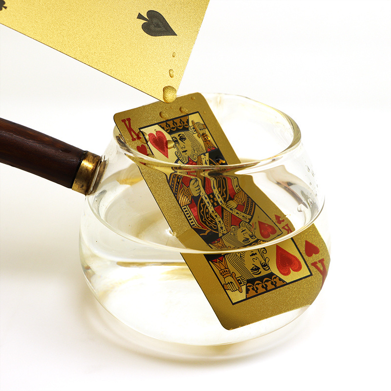 Magic Poker Game NFC RFID Chip Custom Printed Gold Plastic PVC Playing Cards