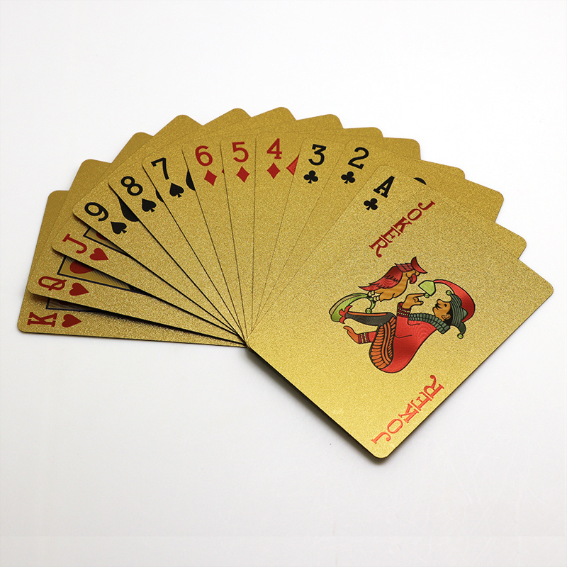 Magic Poker Game NFC RFID Chip Custom Printed Gold Plastic PVC Playing Cards