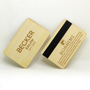 RFID NFC Wooden Custom Logo Magnetic Stripe Print Wood Business Cards