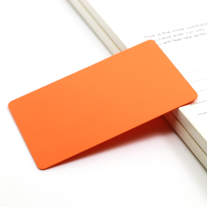 Orange PVC Plastic Customized Printable RFID NFC Blank Colored Business Cards With Chip