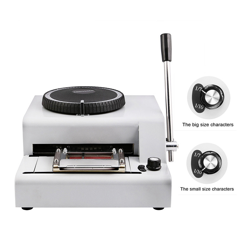 72 Character PVC Card Embosser Manual Embossing Machine for Credit ID VIP Business Card Printing