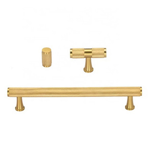 Stylish Knurled Furniture Pulls Kitchen Gold Cupboard pull Handles Knurled Cabinet Handles