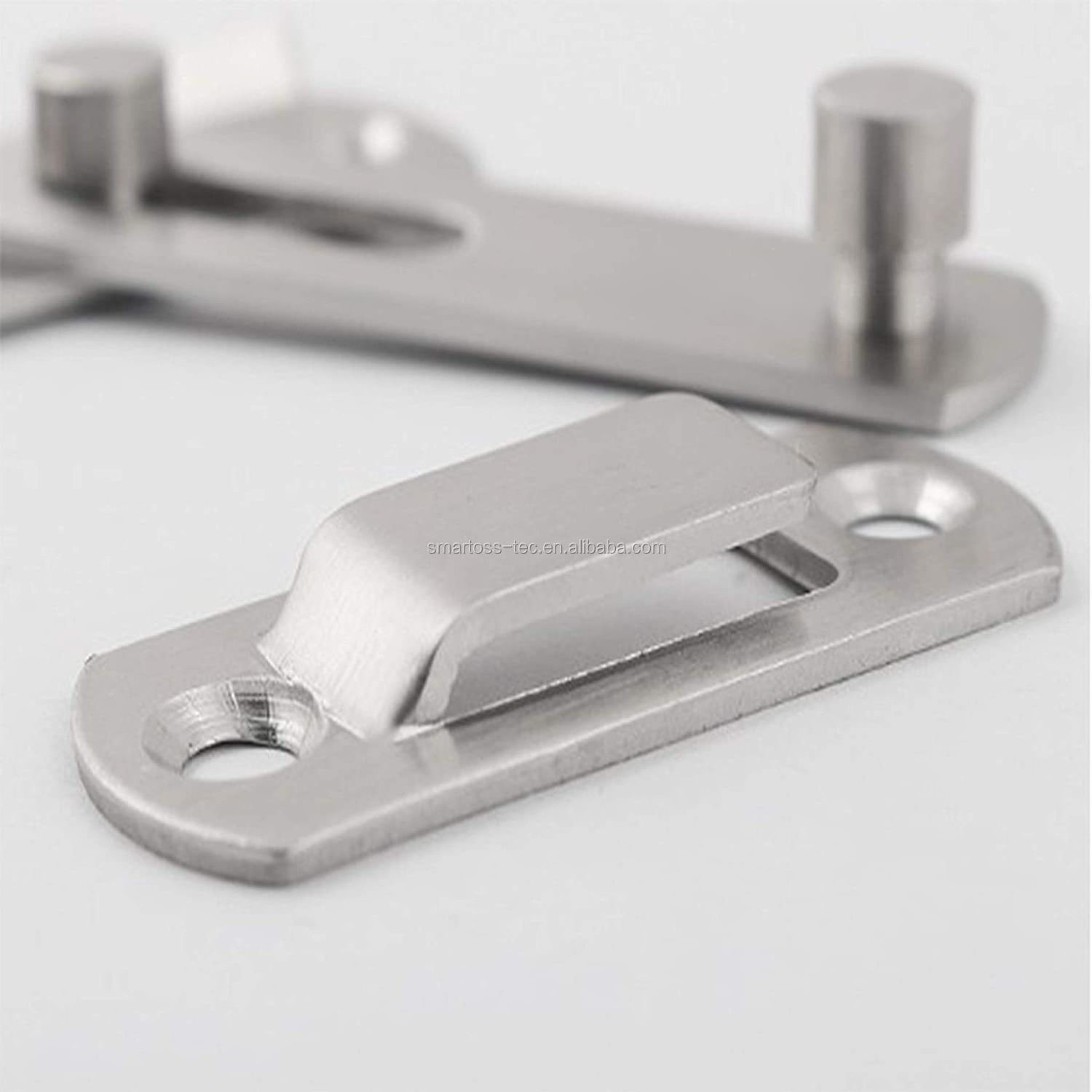 Stainless Steel Hasp Latch Metal Hasp Latch Lock Sliding Door Lock for Window Cabinet Fitting Sliding Door Buckle