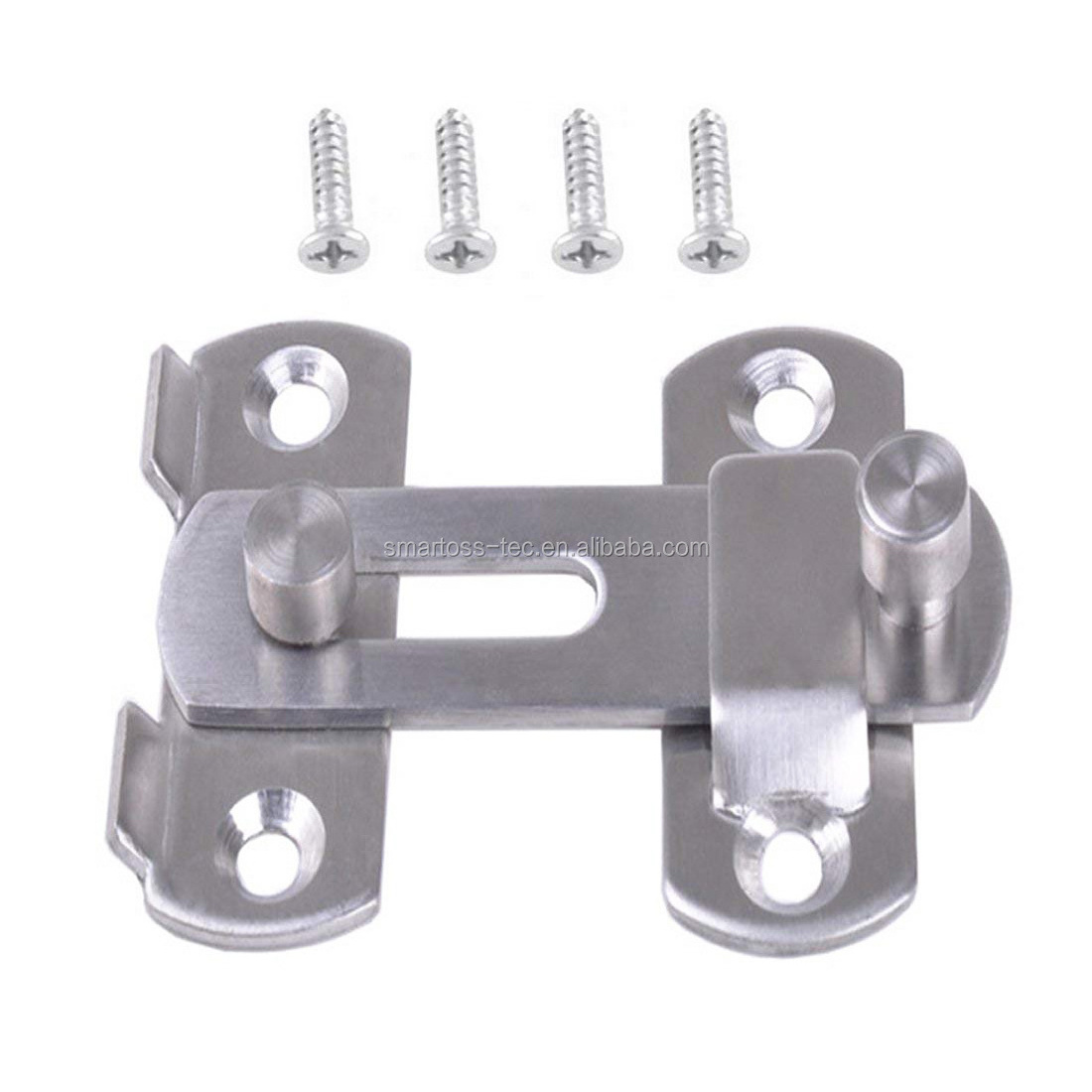 Stainless Steel Hasp Latch Metal Hasp Latch Lock Sliding Door Lock for Window Cabinet Fitting Sliding Door Buckle