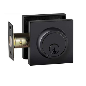 Door Hardware Accessories Knob Lock Single Cylinder Deadbolt in Matt Black