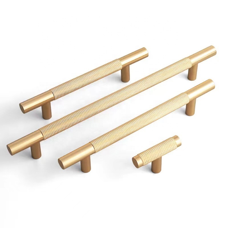 Stylish Knurled Furniture Pulls Kitchen Gold Cupboard pull Handles Knurled Cabinet Handles