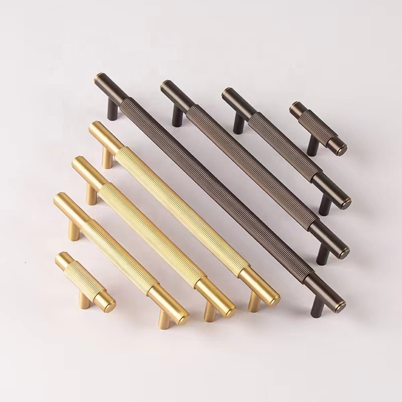 Stylish Knurled Furniture Pulls Kitchen Gold Cupboard pull Handles Knurled Cabinet Handles