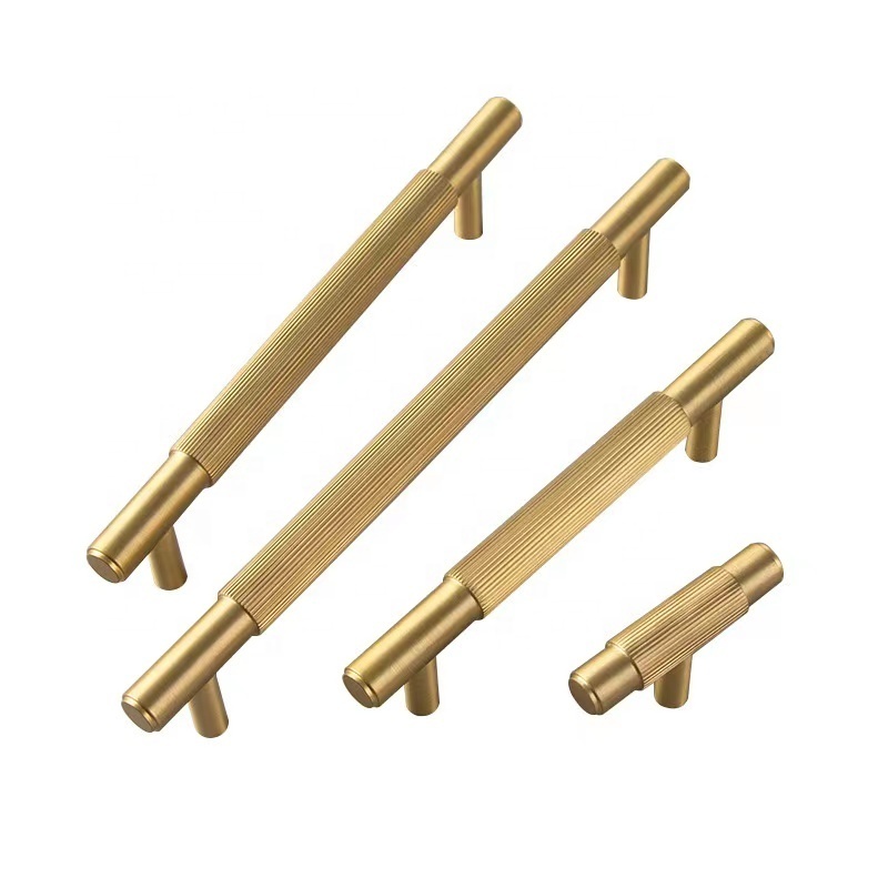 Stylish Knurled Furniture Pulls Kitchen Gold Cupboard pull Handles Knurled Cabinet Handles