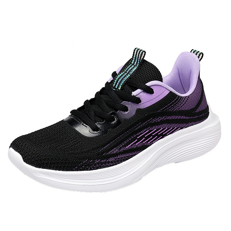 2024 New Running Style Breathable Fashionable Ladies Shoes Lace-up Front Skate Shoes New Stylish Women Sneakers