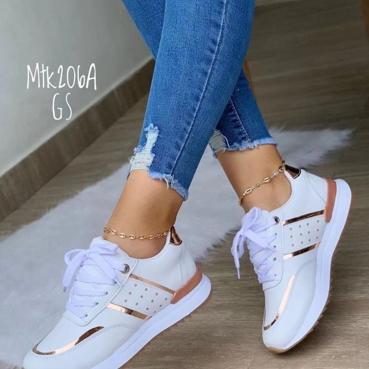 2024 Europe and the United States large size sports casual shoes spring new thick sole casual shoes strap sports women's shoes