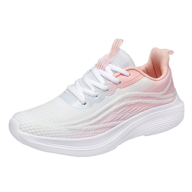 2024 New Running Style Breathable Fashionable Ladies Shoes Lace-up Front Skate Shoes New Stylish Women Sneakers