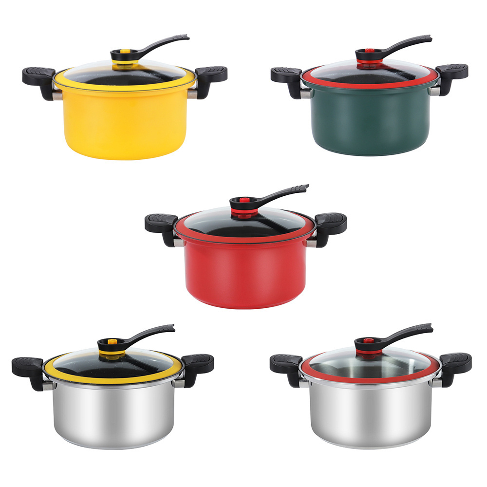 Odm Oem Colorful Non-stick Cooking Pot Fast Heating Home Soup Low Micro Pressure Cooker