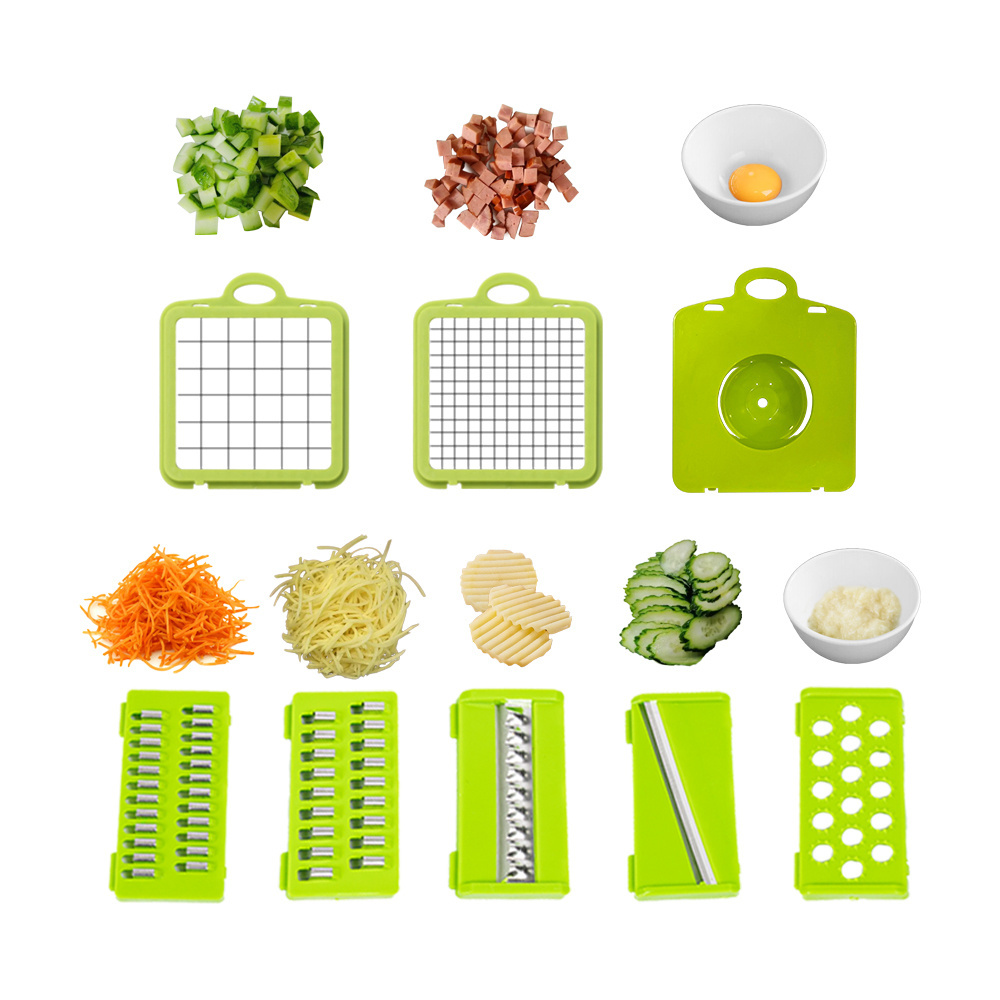 Smartpan Hot Seller Kitchen Multifunctional 12 In 1 Manual Grater Slicer Onion Cutter Mandoline Fruits And Vegetable Chopper