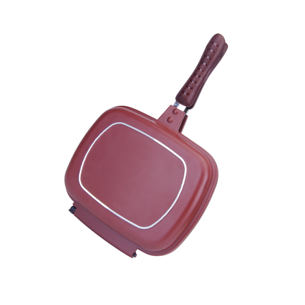 Mini Outdoor Thailand Grill Square Cast Aluminum Iron Square Fry Frying Pan