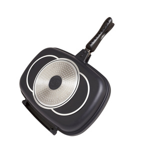 Mini Outdoor Thailand Grill Square Cast Aluminum Iron Square Fry Frying Pan