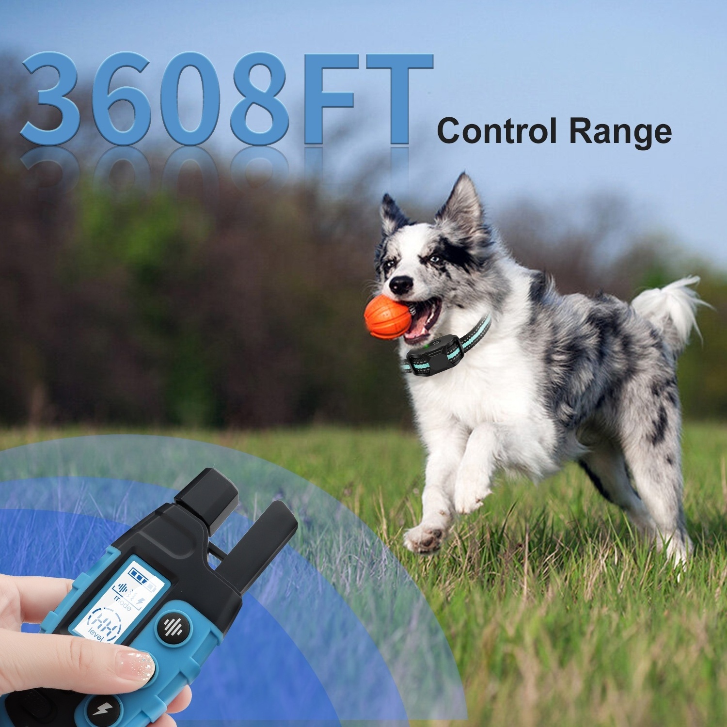 2024 new 3600 ft humane remote dog training collar no shock anti bark collar bousnic vibration and tone