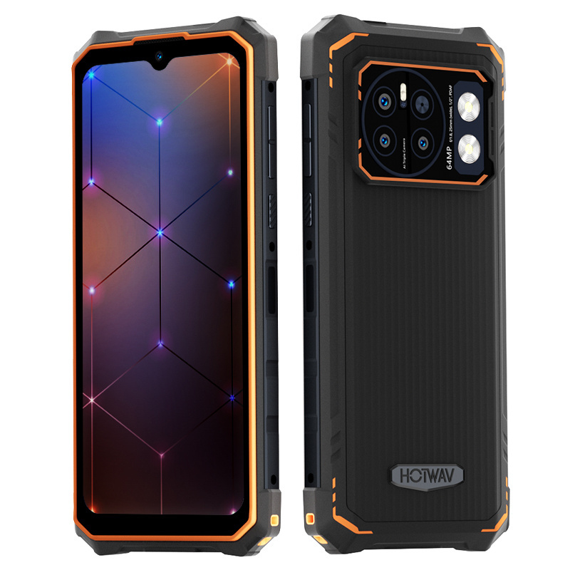 HOTWAV Rugged phones Global 150LM Flashlight 20GB+256GB 6.6'' 2K Mobile Phone 10800mAh 64MP Cellphones HOTWAV Cyber 13 Pro