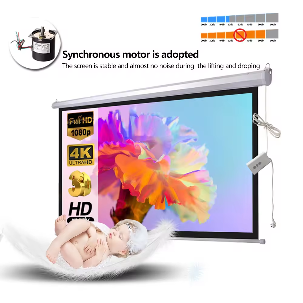 Alr Frame Projector screen Electric Projection Screen 4K Tubular Motor Projector Screen With Remote Control