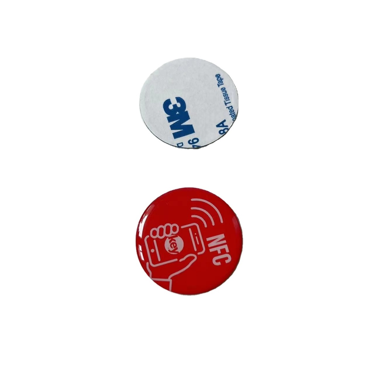 Hot Selling 13.56MHz Full Epoxy Edge Custom logo and QR code print NFC Dog Tag Epoxy Pet Tag