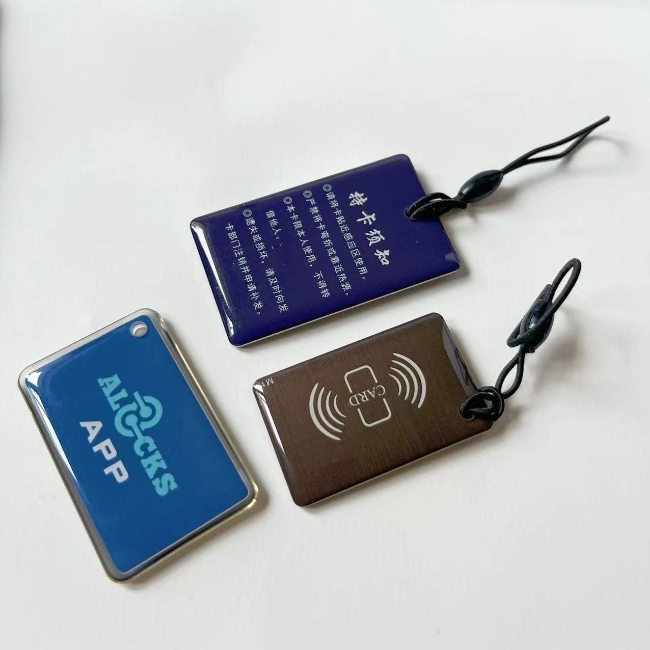 Hot Selling 13.56MHz Full Epoxy Edge Custom logo and QR code print NFC Dog Tag Epoxy Pet Tag