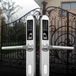 Most popular long Plate Door Handle thin lock body 70mm cylinder mortise aluminium door lock for glass door