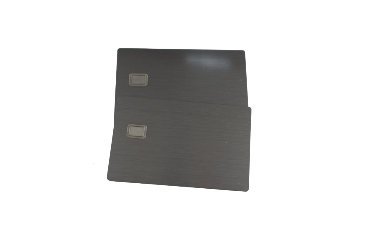 Debit ATM VISA Cards With Chip Slot And Magnetic Stripe Blank Brush Black Metal Credit Card Fast Shipping