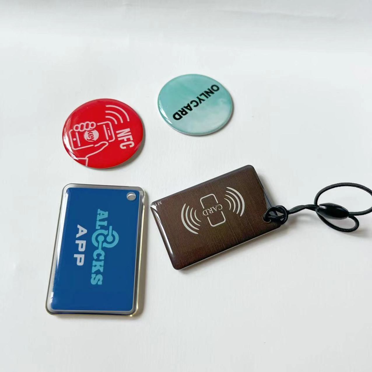 Hot Selling 13.56MHz Full Epoxy Edge Custom logo and QR code print NFC Dog Tag Epoxy Pet Tag