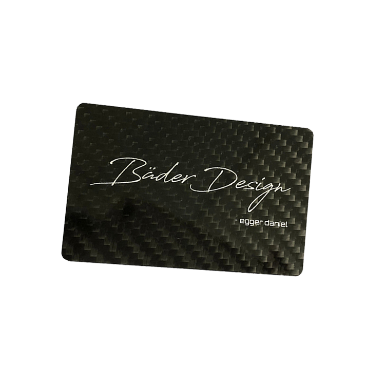 Custom Logo Printing Black NFC Carbon Fiber Business Playing Cards