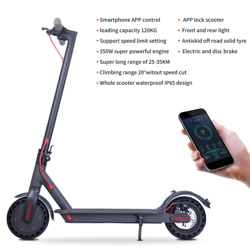 Drop Shipping Wholesale Powerful Kick Electric Motorcycle Mobility E Scooter Adult 350W Factory Electronics Unisex H7 31 - 40ah