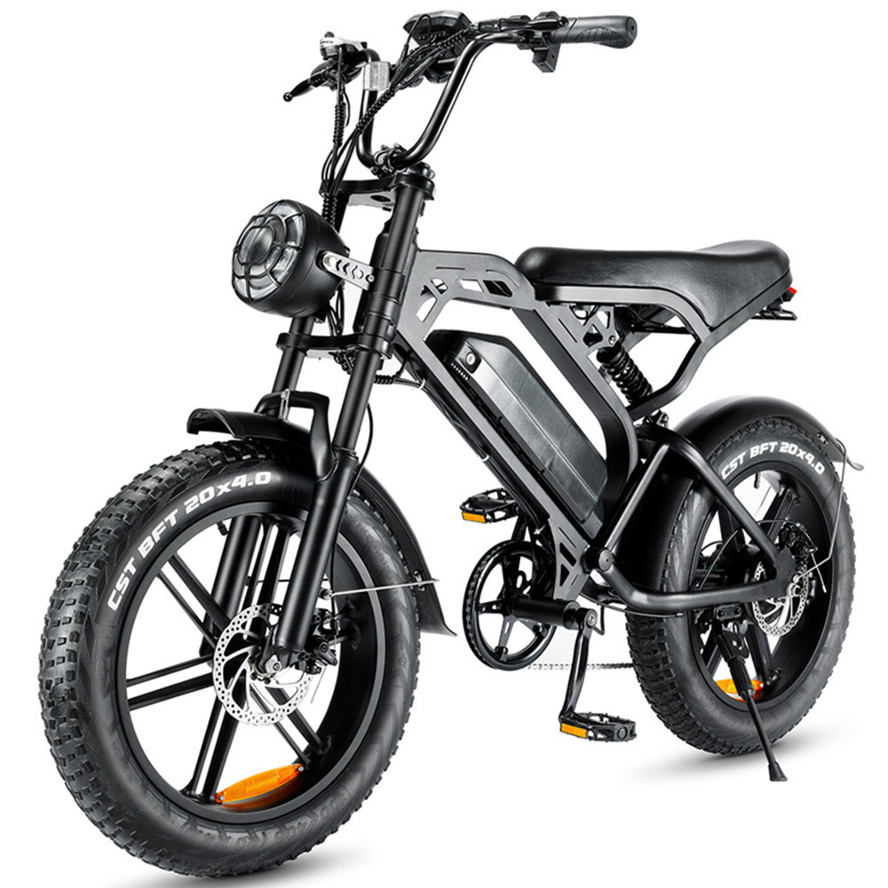 EU Stock]2 Wheels Fat Tire Electric Moped Citycoco Chopper Bike USA 250w/500w/750w/1000w 48v High Speed 25-60km/h Steel OEM V20