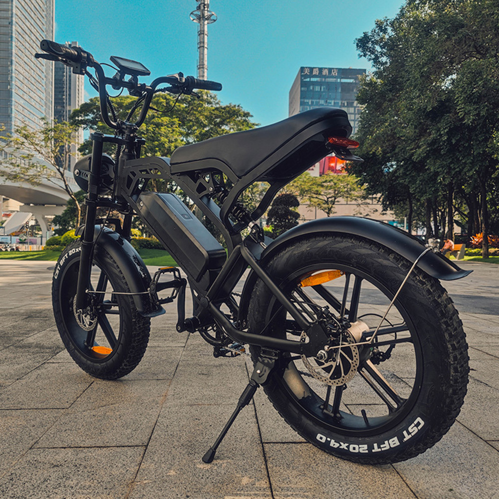 EU Stock]2 Wheels Fat Tire Electric Moped Citycoco Chopper Bike USA 250w/500w/750w/1000w 48v High Speed 25-60km/h Steel OEM V20