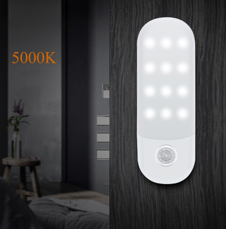 Small  portable  Motion sensor night lamp  with  Built-in rechargeable battery  support   strong magnet  holding