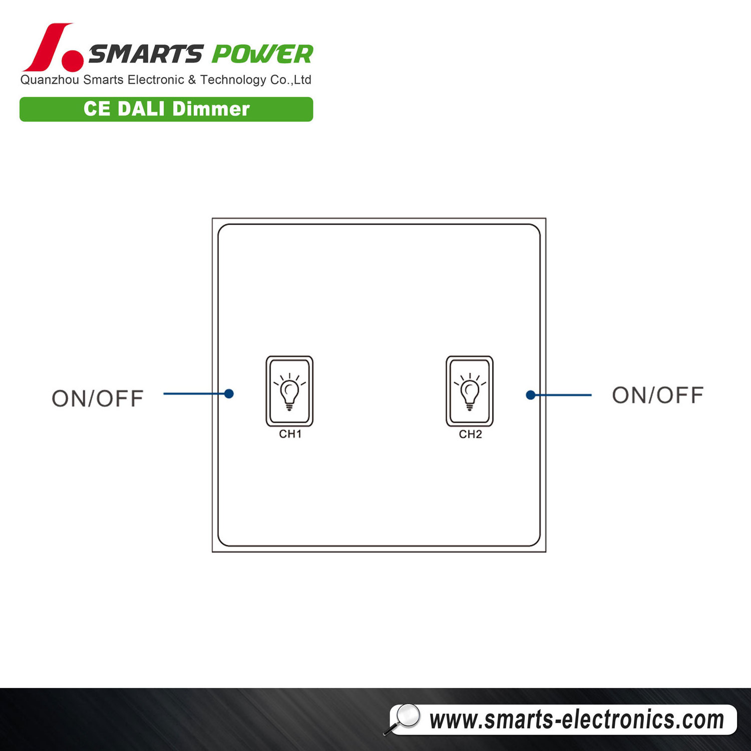 led light touch wall switch with rohs ce dali dimmer 220v