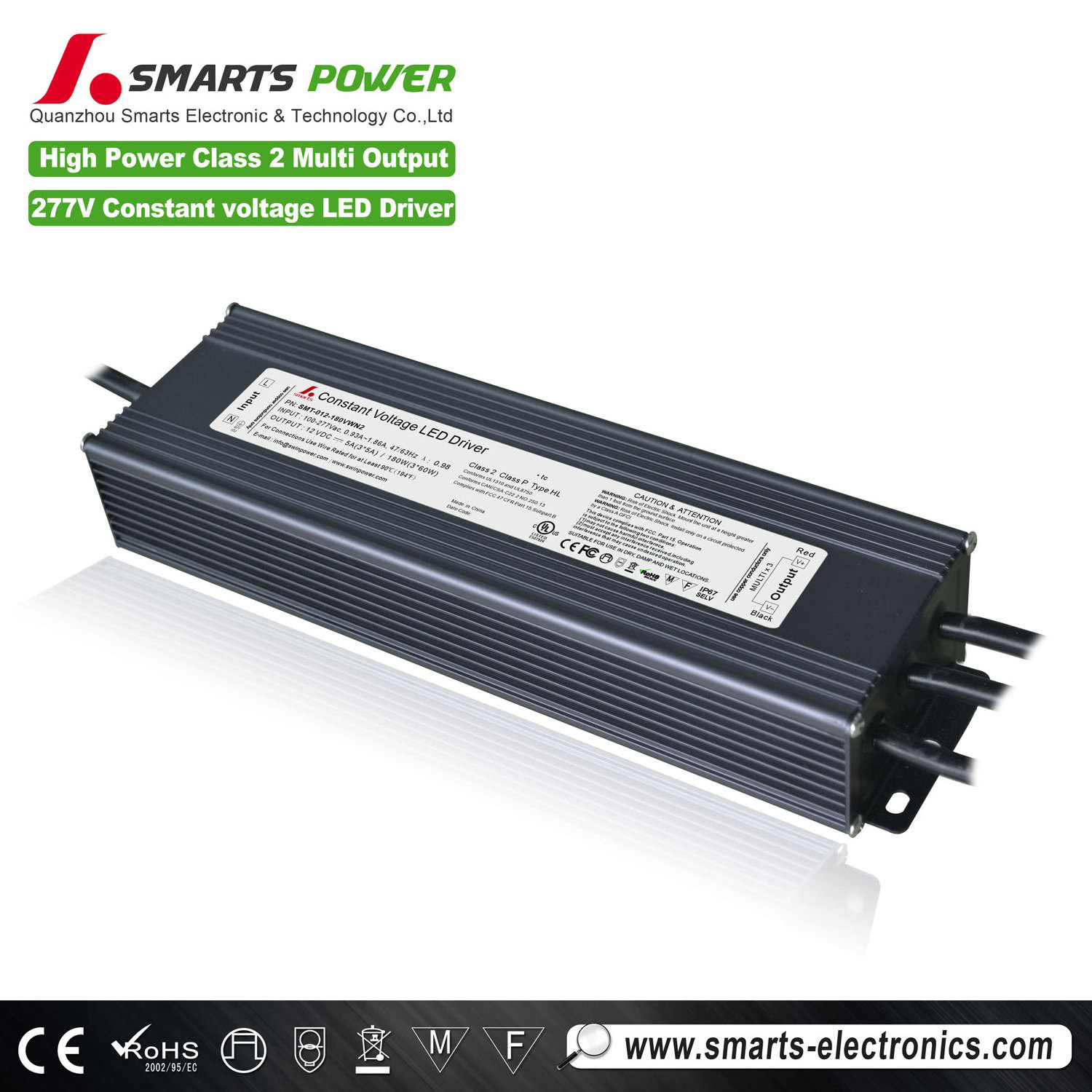 277VAC 12v 180w rain proof led power supply