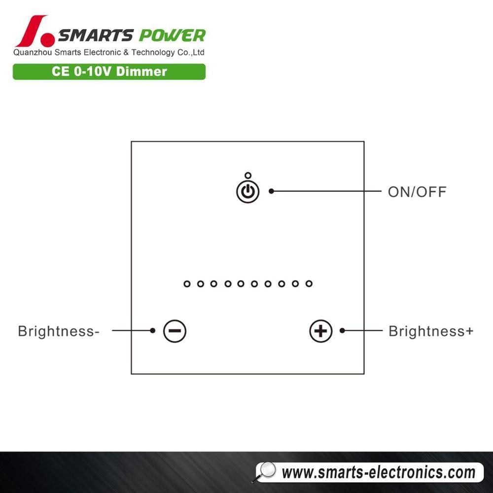 White Single Wall Dimmer Switch 220v PWM LED 0-10v 1-10v Dimmer