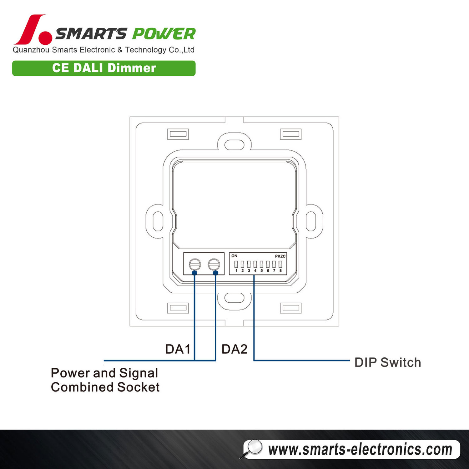 led light touch wall switch with rohs ce dali dimmer 220v