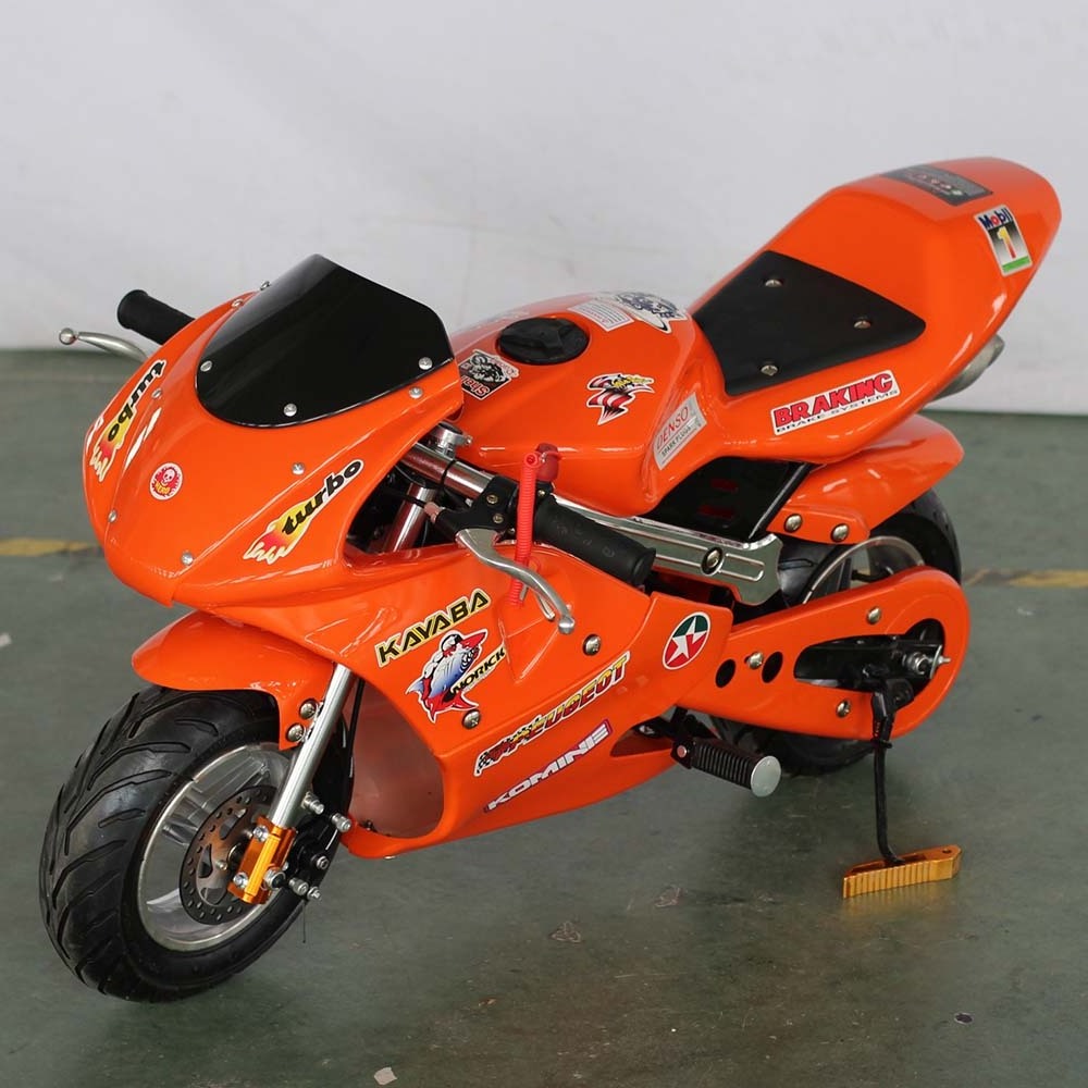 Factory Supplied 49CC Orange Mini Cross Pocket Bike For Sale