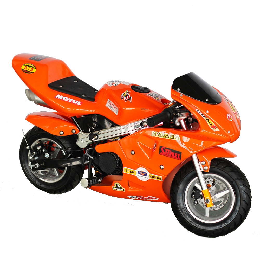 Factory Supplied 49CC Orange Mini Cross Pocket Bike For Sale