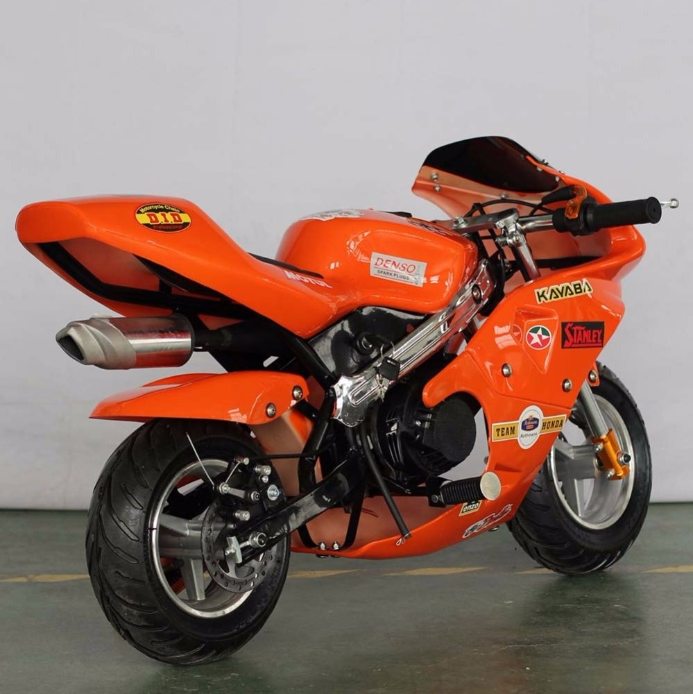 Factory Supplied 49CC Orange Mini Cross Pocket Bike For Sale