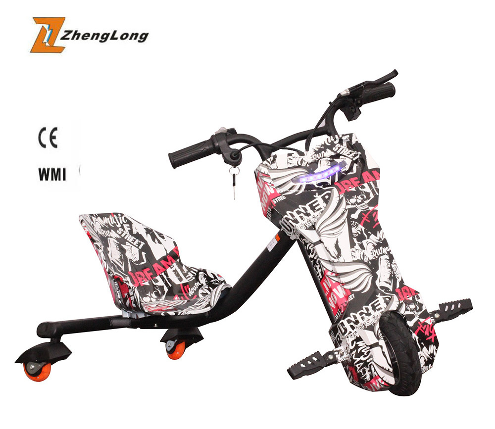 3 Wheel Electric Scooter electric mini drift trike electric kids tricycle 200W drift flashing bike