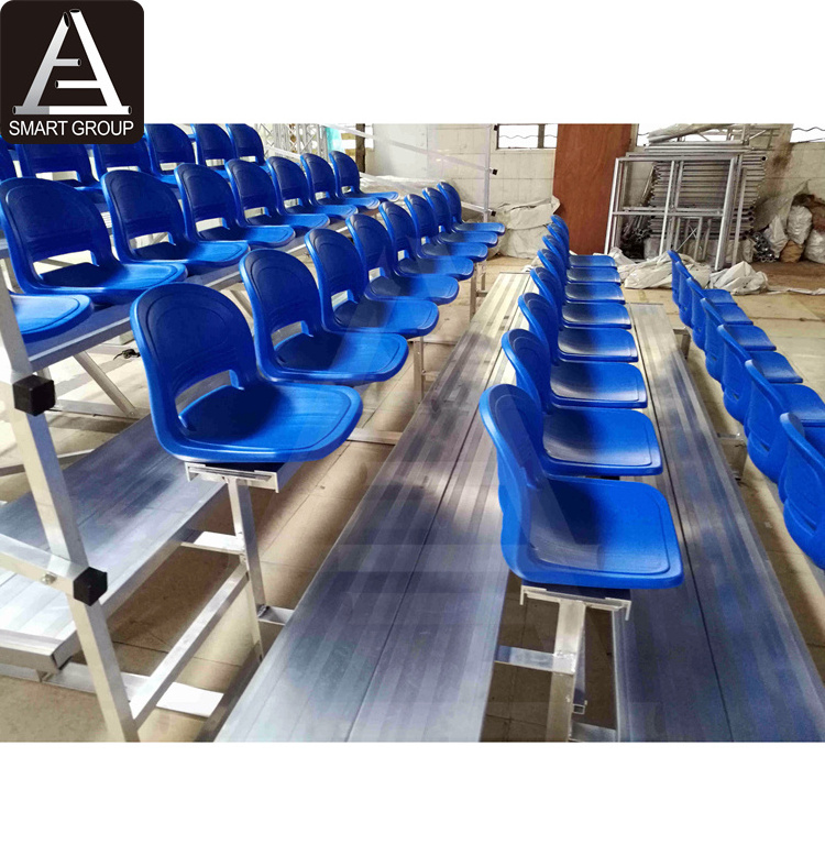 Used Outdoor Portable Aluminum Bleachers For Football Field Portable Stadium Stand Sport Bleachers With Plastic Stadium Chair