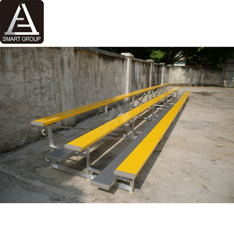 Outdoor galvanized frame tip and roll aluminum bleacher seating used bleachers for sale