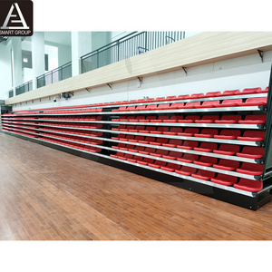 2021 Guangzhou professional retractable gym bleachers telescopic grandstand seating used gym bleachers for sale