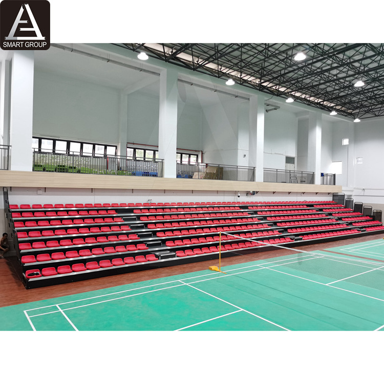 2021 Guangzhou professional retractable gym bleachers telescopic grandstand seating used gym bleachers for sale