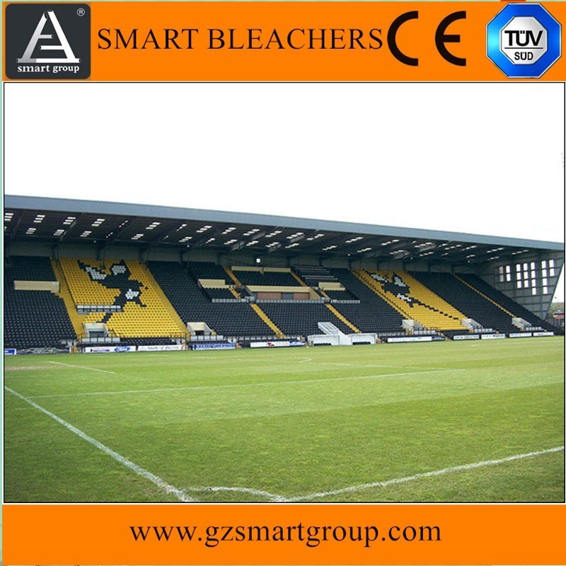 temporary bleachers seats with back plastic stadium seat with roof cover grandstand