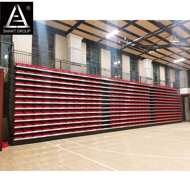 14 Rows Indoor Mobile Retractable Stadium Bleacher Seating System Sport Grandstand Seating