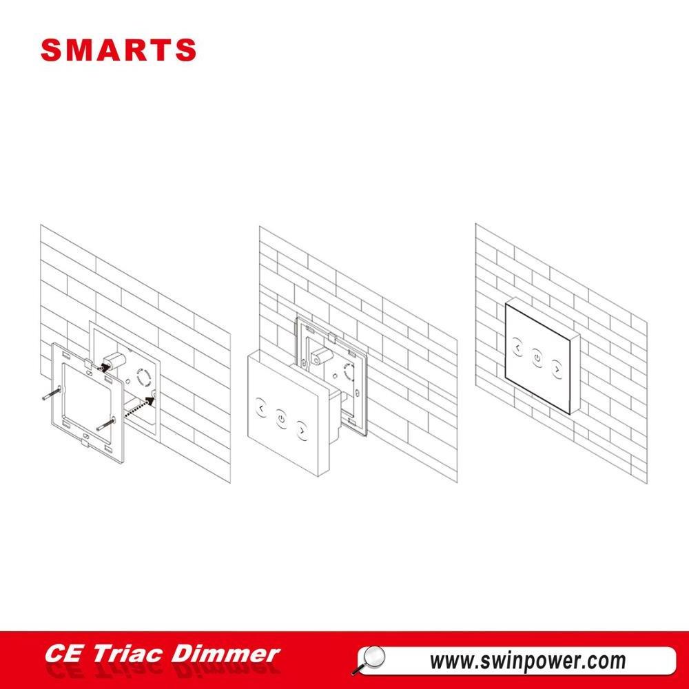 EU Standard triac Dimmer Led Light dimming Control Wall Dimmer Switch