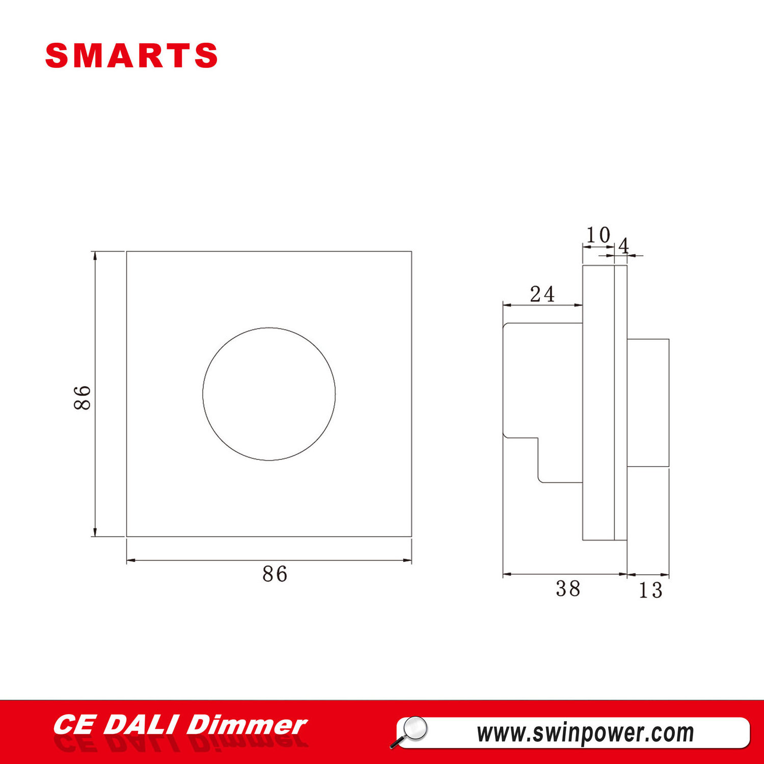 230v dali dimmer switch for led light wall LED controller